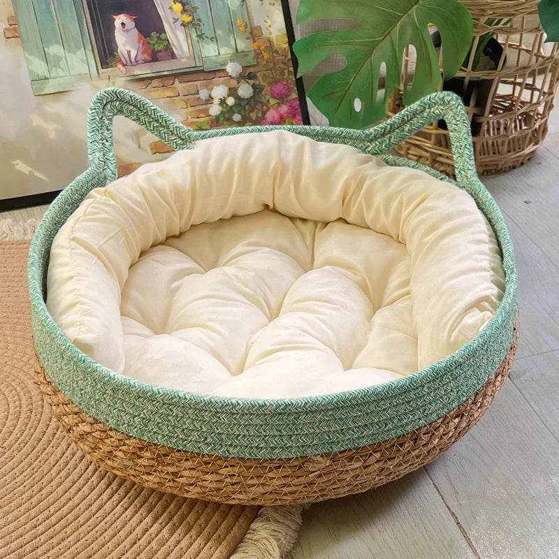 YOKI WOVEN PET BED