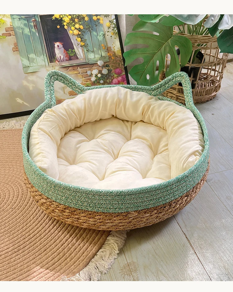 YOKI WOVEN PET BED