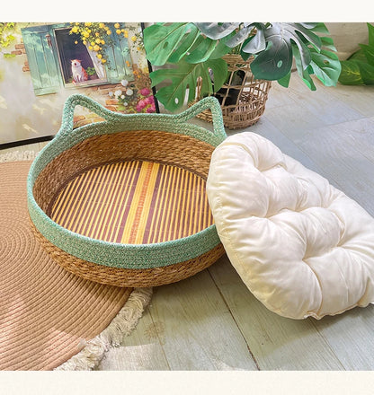 YOKI WOVEN PET BED